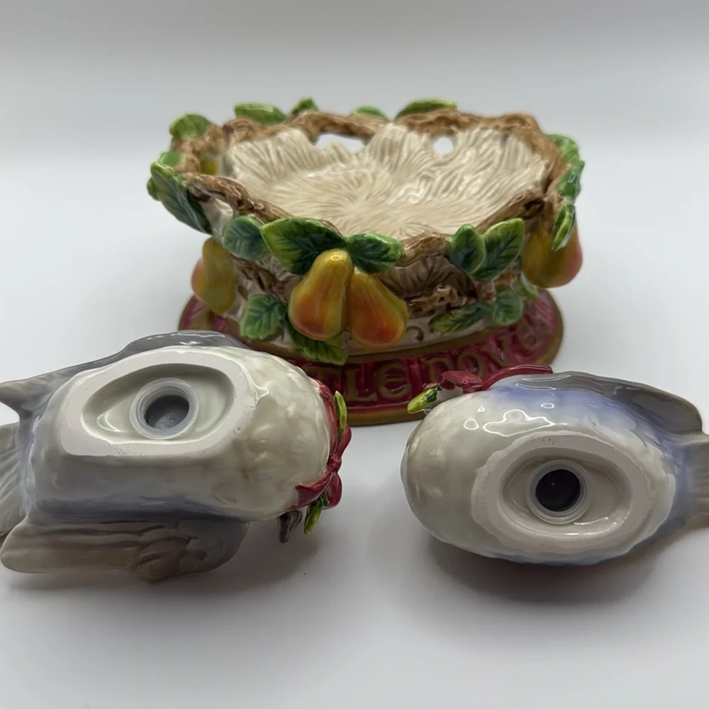 Fitz & Floyd‎ Two Turtle Doves Salt And Pepper Shakers Christmas Holiday